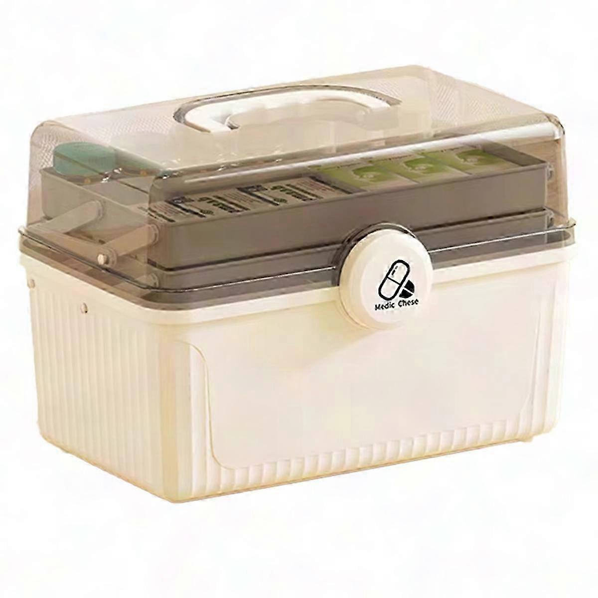 Portable Large Capacity Multi-Layer Pill Organizer Box Medicine Storage Kit