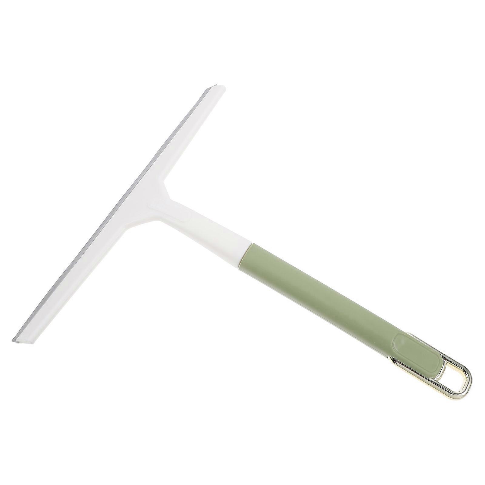 Multifunctional Rubber Squeegee for Home Glass Cleaning Handheld Light Green Plastic and Rubber