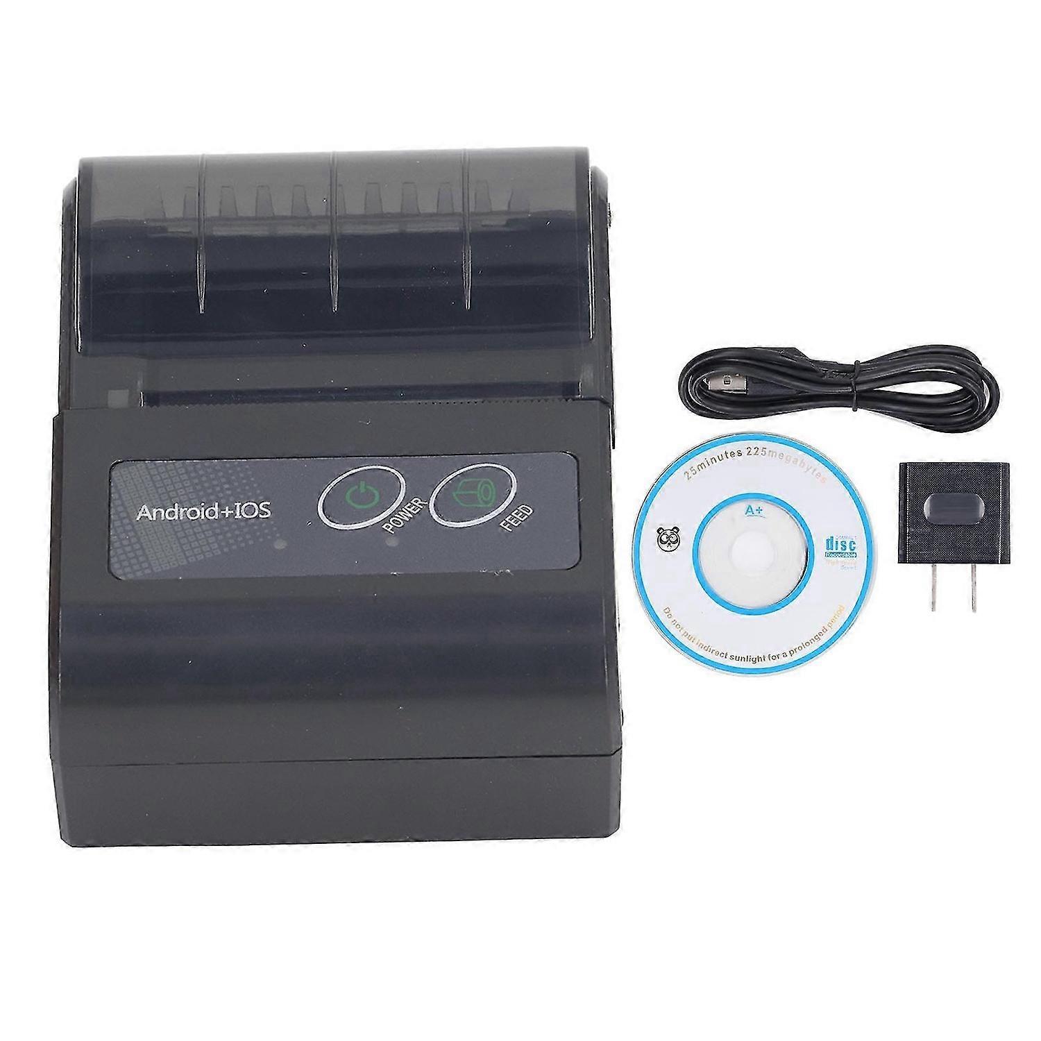 Portable Thermal Label Printer Bluetooth Receipt Maker Machine Handheld for Retail Small Business 100240V