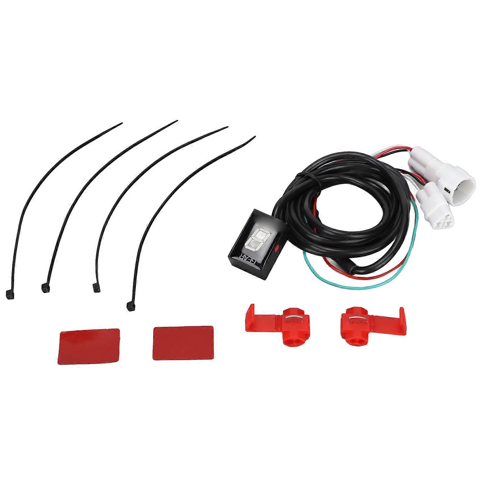 Motorcycle Gear Indicator 1‑6 Shift Level LED Display Waterproof Universal for FJR1300 FZ400 FZ6 FZ6R XJ6 XJR400