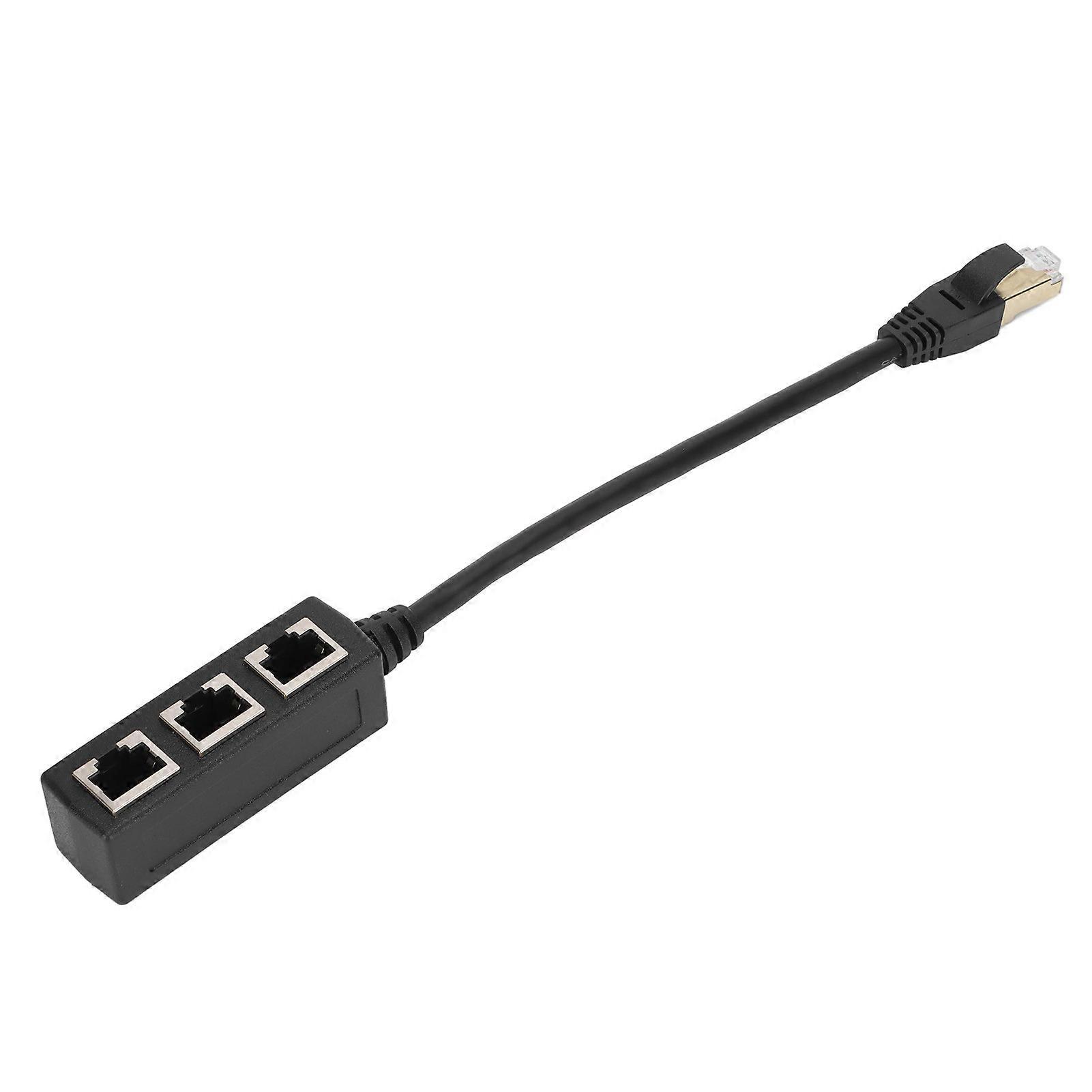 RJ45 Cable Extension 1 to 3 Port Excellent Connection Transmission Good Signal Ethernet Socket Adapter