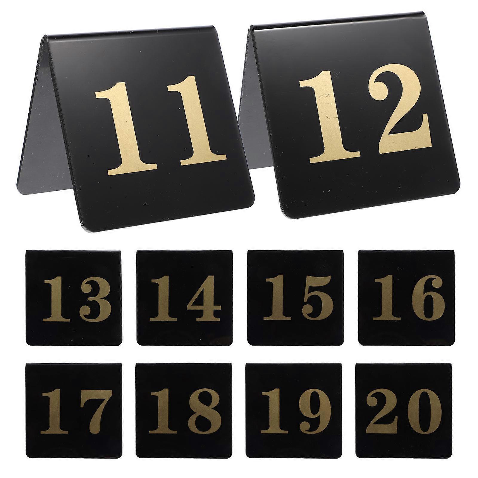 Dinner Table Numbers Acrylic Portable Design for Meetings Weddings Double-sided Printing 3.1×3.1×2.8in 10Pcs