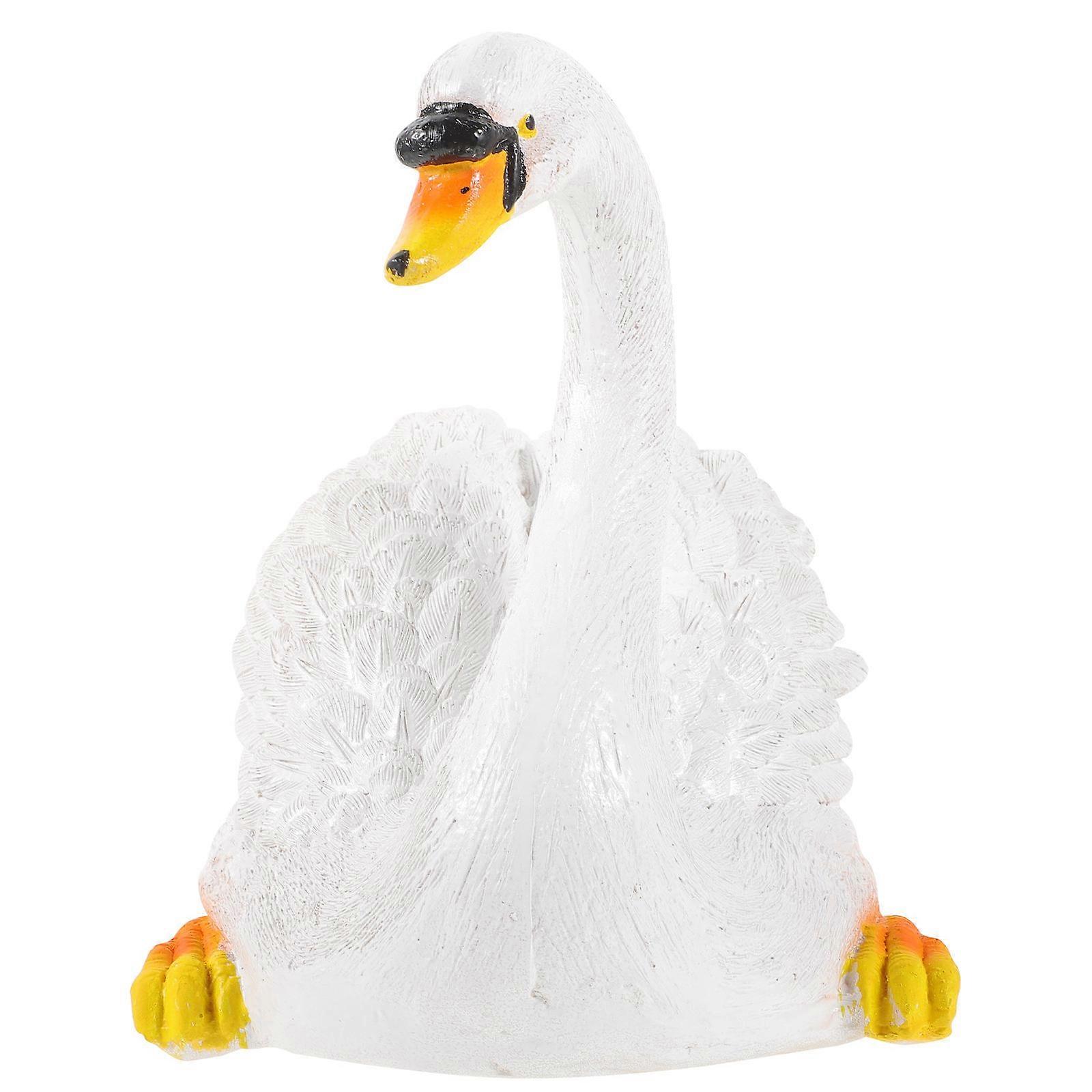 Realistic Floating Swan Ornament for Garden & Balcony – Tear Resistant, Detailed Figurine with Smooth Surface and Lifelike Water Features Decoration