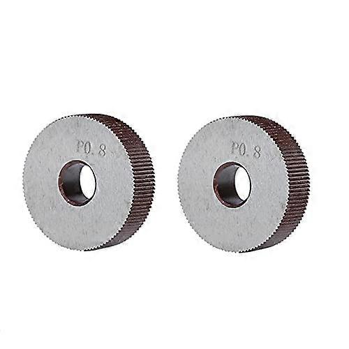 Steel Knurling Tool, 2 Pieces Linear Knurling Wheel, 0.8 mm Set, Diameter 28 mm, for Metal Lathe, Wheel Lathe, Knurling Tools