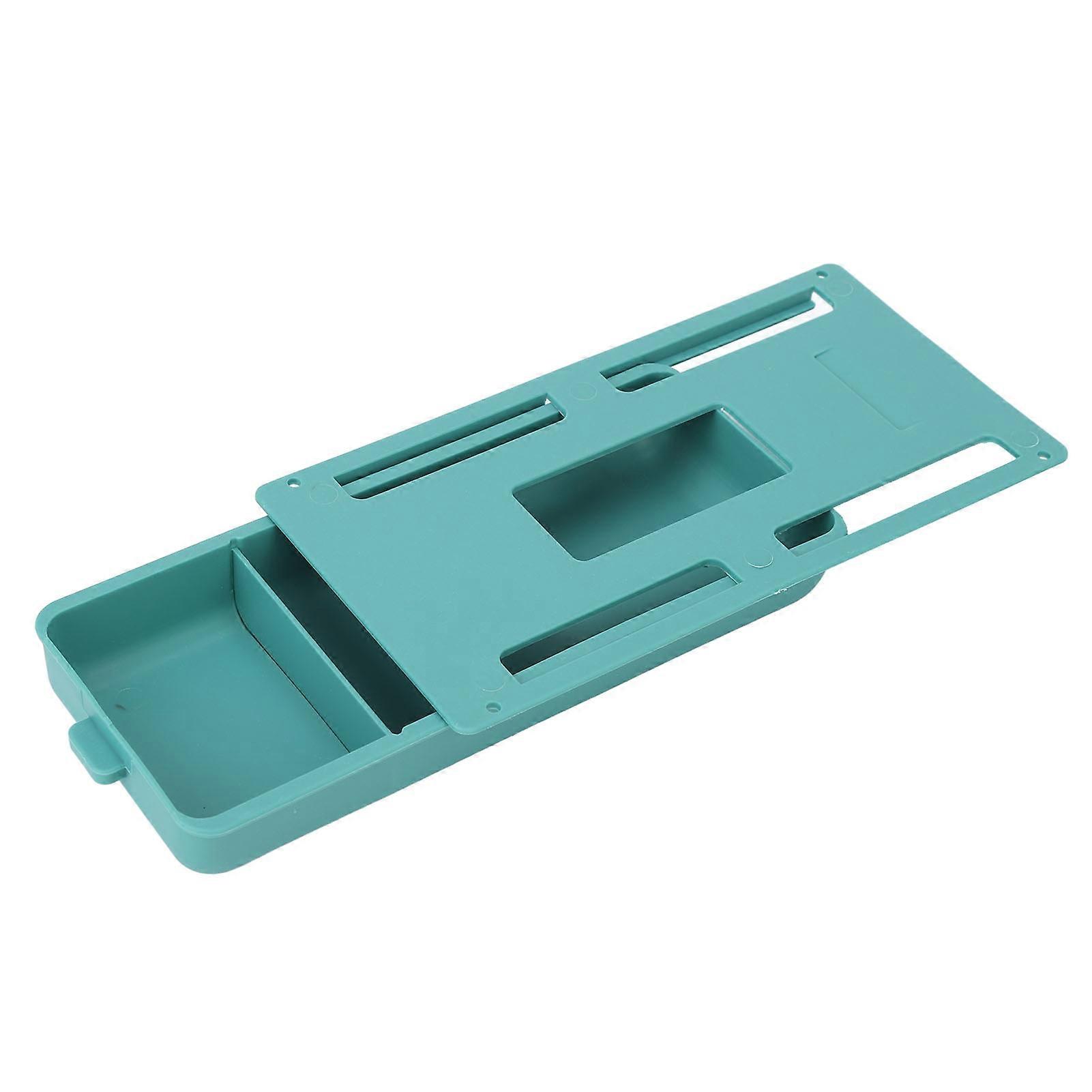 Concealed Drawer Plastic Storage Box with Handle Table Bottom Paste Makeup Brush Storage Case