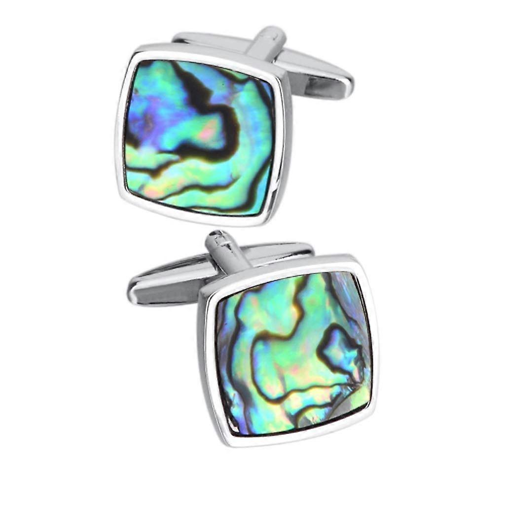 Men's Fashion Shell Cufflinks in Various Colors for Wedding Guests