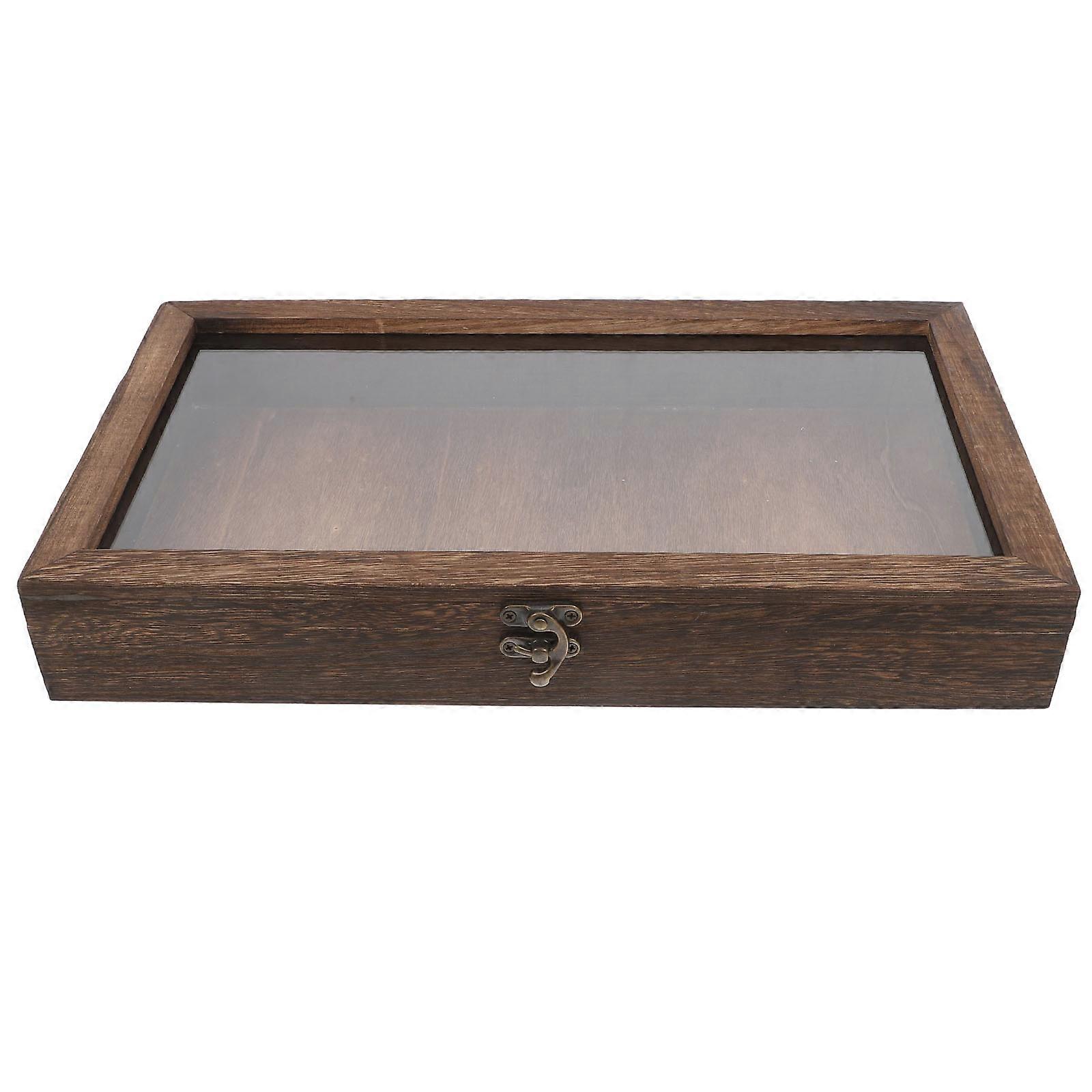 Shadow Box Butterfly Display Frame Pine Wood Keepsake Box Simple Operation For Museums 13.9×7.9×2.2in 1Pack