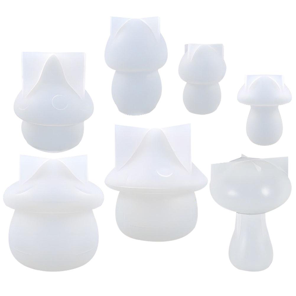 Mushroom Shape Tray Mold for Plate Casting Silicone Epoxy Mold 7Pcs Set