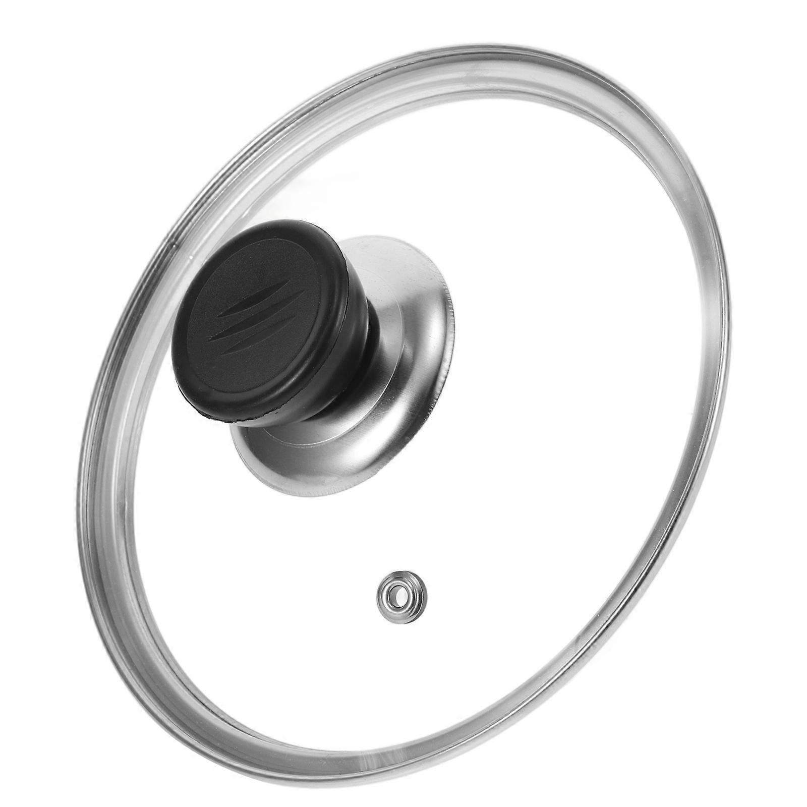 Insulated Tempered Glass Pan Lid Replacement Cover for Cooking, Steaming, and Basting – Fits Pots with Inner and Outer Diameters