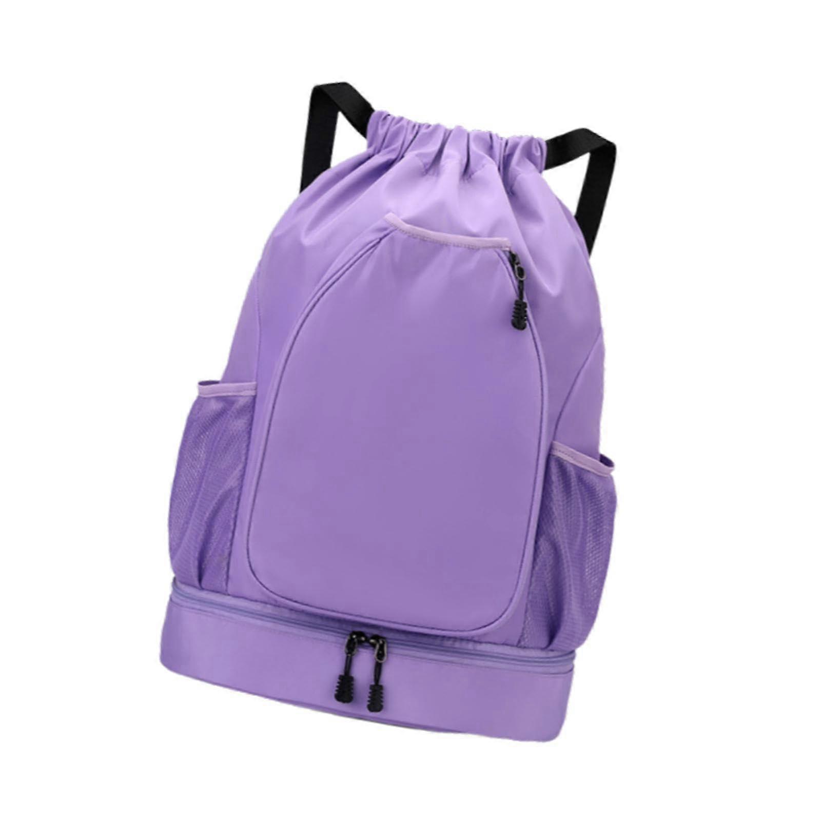 Purple Sports Backpack for Basketball, Racket Storage Bag, and