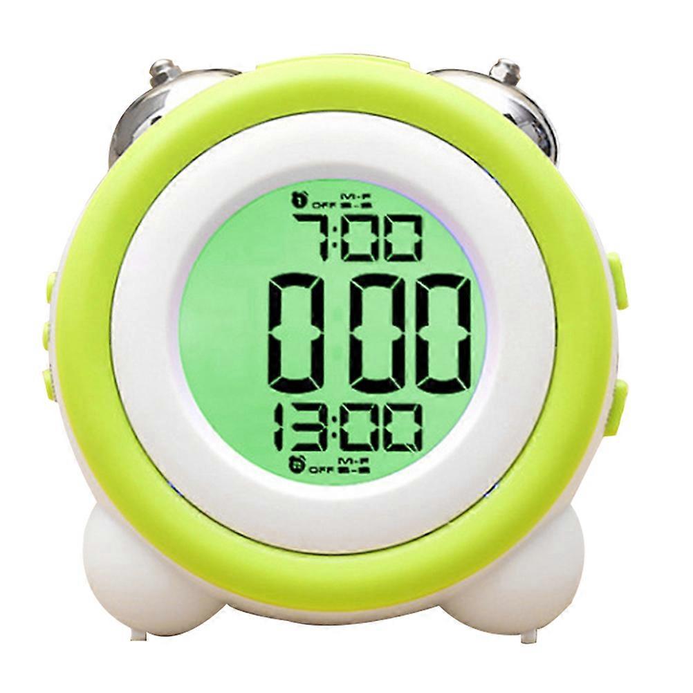 Led Silent Mute Clock Easy to Use Alarm Clock for Living Room Office Light Green 1Pack Accurate Timekeeping