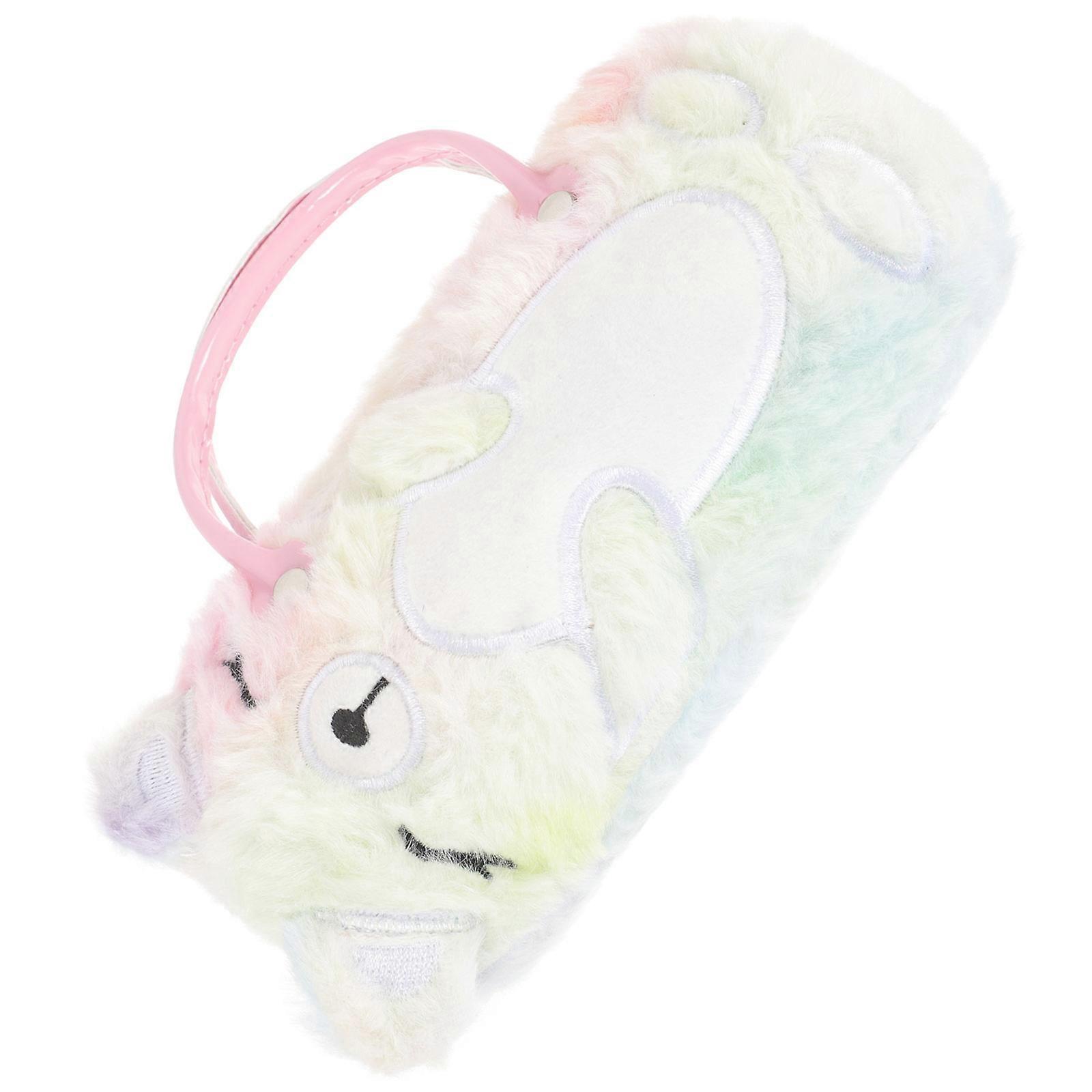 Eyeglasses Organizer Bear Shape Plush Eyeglass Case Daily Use Multi-colored Storage 1Pcs