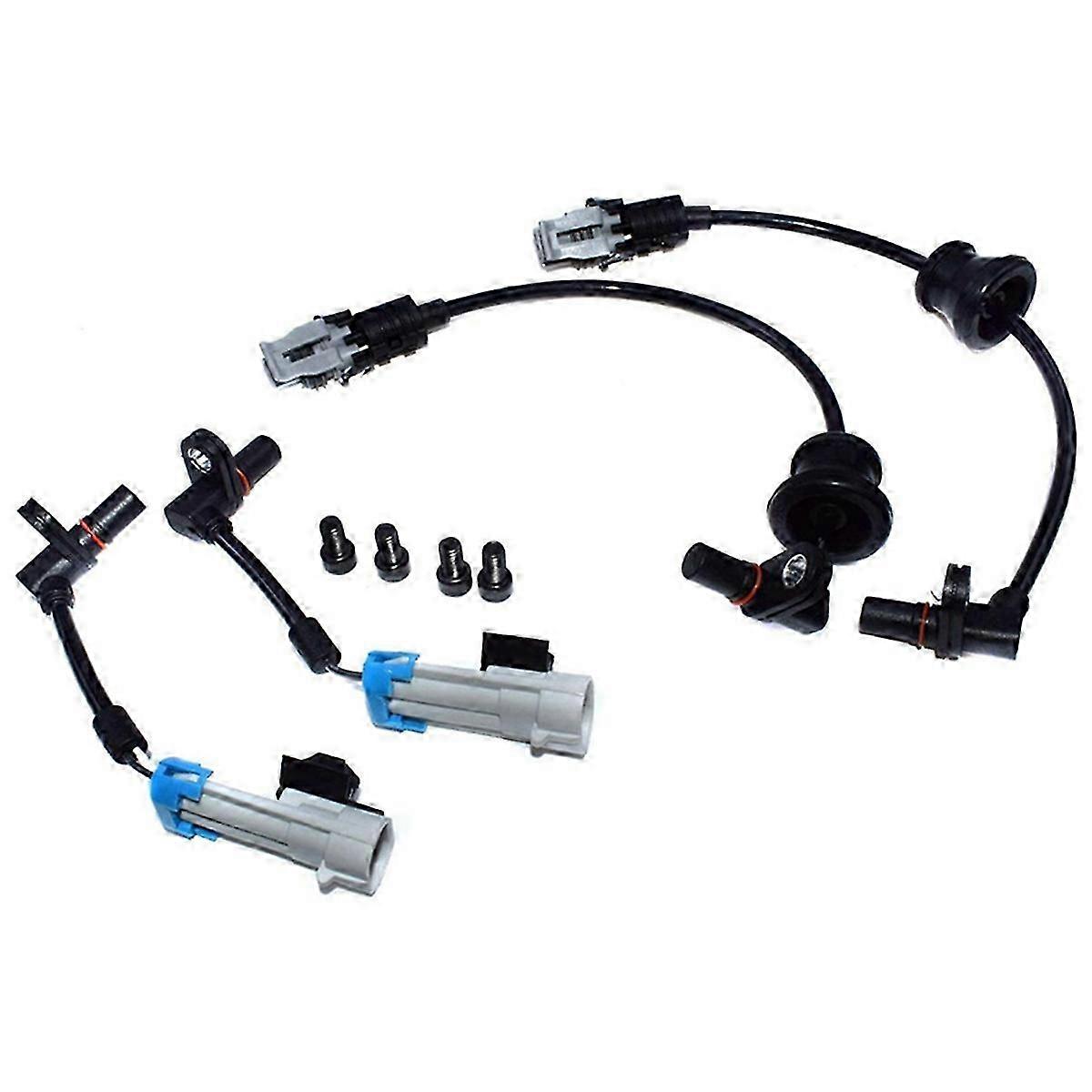 4pcs Set Front & Rear ABS Sensors Compatible with Chevrolet - Replacement for 96626080 & 96626078