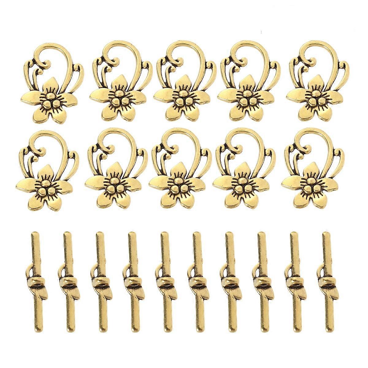 Golden Metal Toggle Clasp for DIY Bracelet Making 20pcs Chic Design Durable Alloy Connector