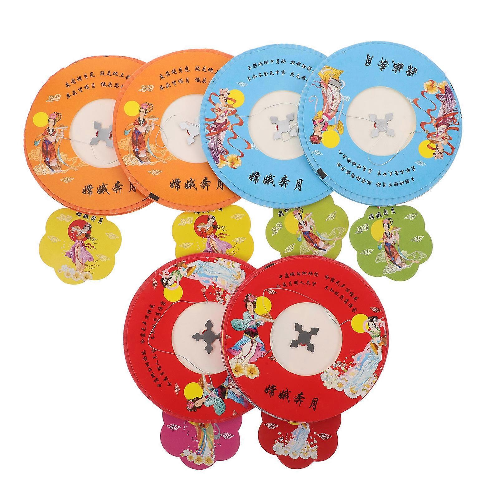 Party Decoration Lanterns Chinese Style Spring Festival Rectangular Assorted Color 6Pcs