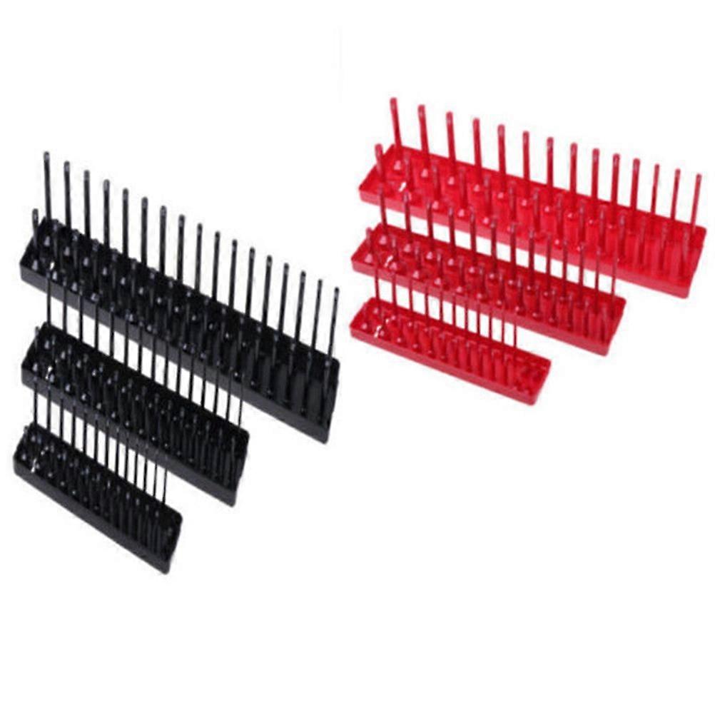 Socket Organiser Storage Tray For Garage Use Socket Set Metric 22 5X5Cm Plastic 6Pcs