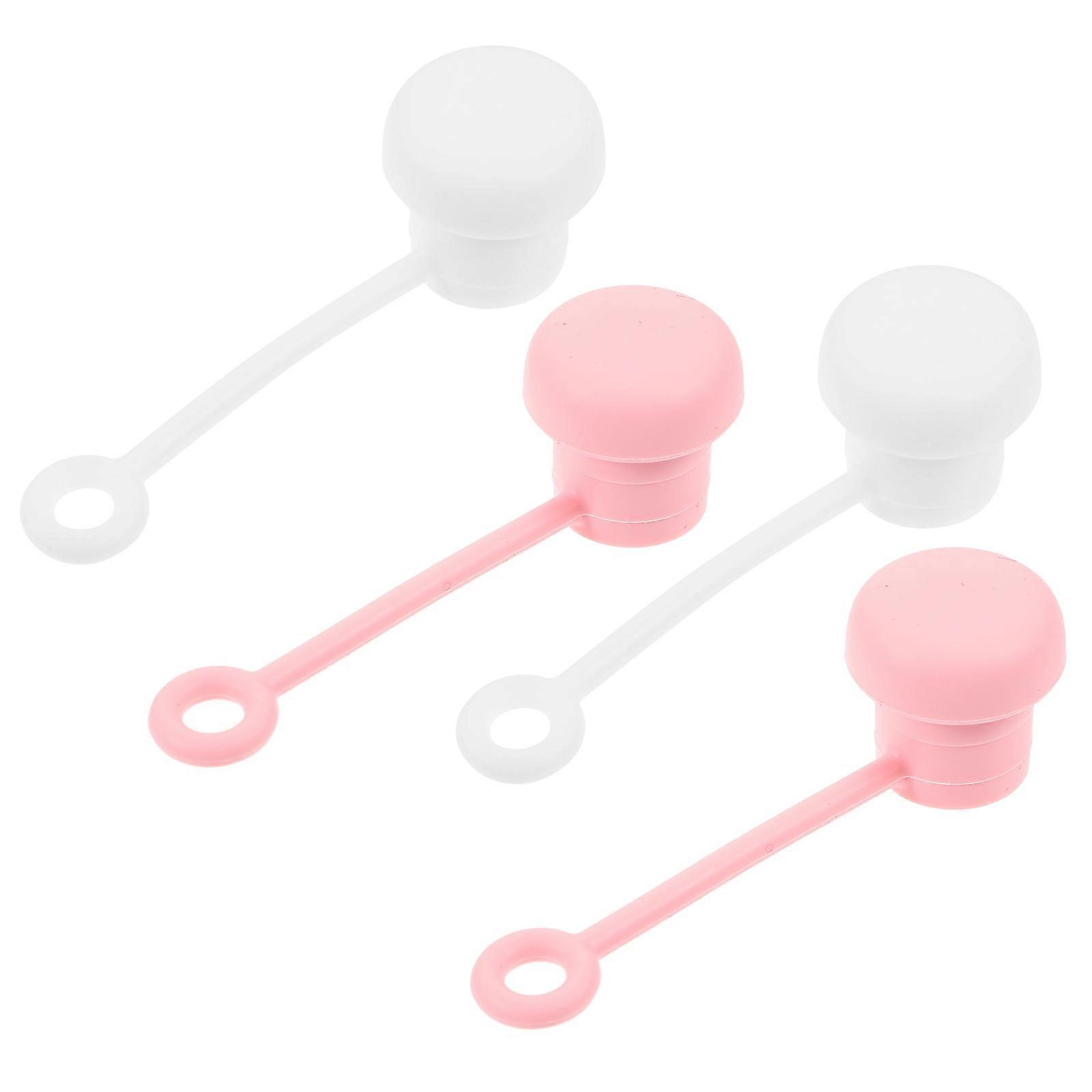 4pcs Elastic Silicone Straw Covers Protective Tips Caps for 6 to 10mm Straws