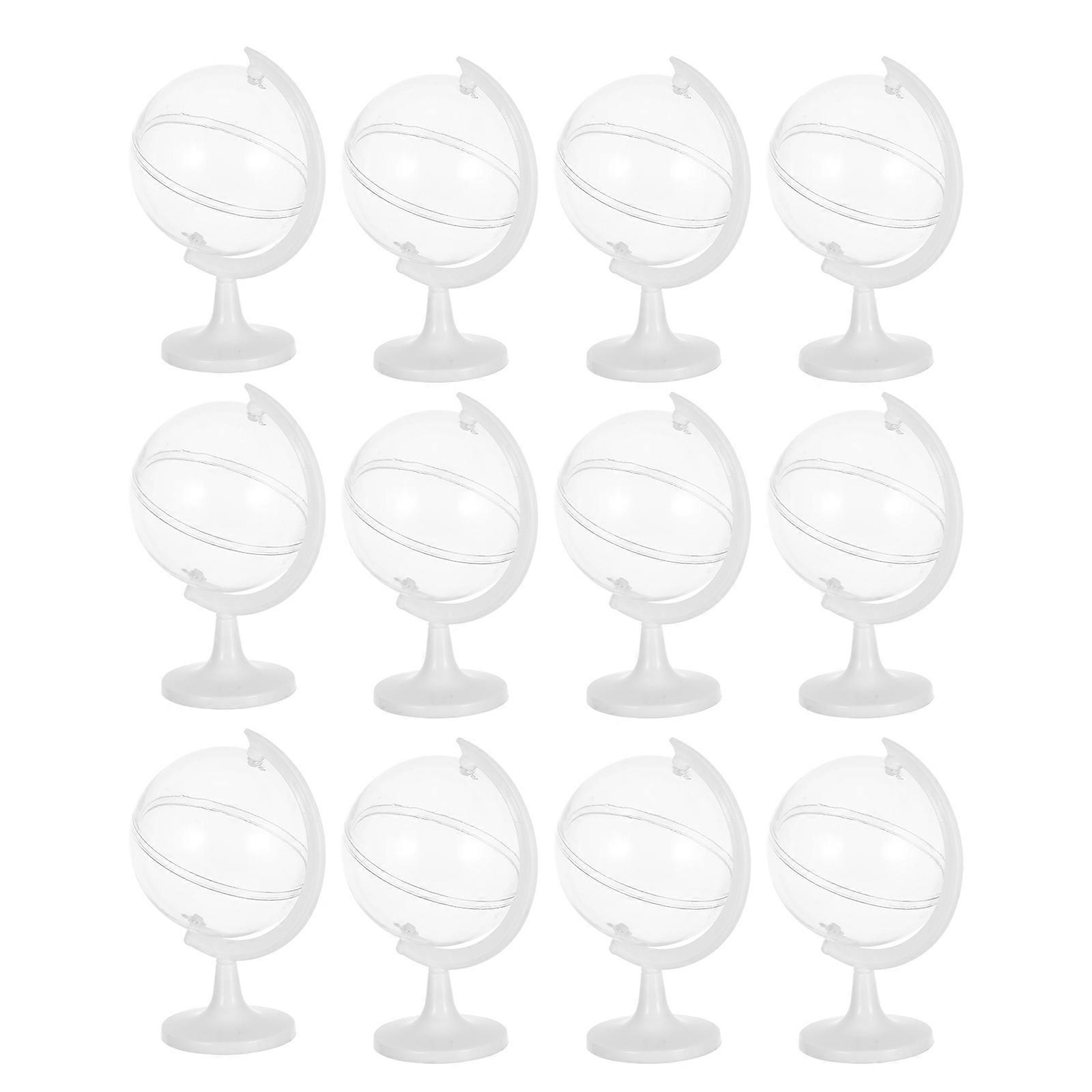 12pcs White Plastic Tellurion Candy Boxes for Party Storage Creative Gift Containers