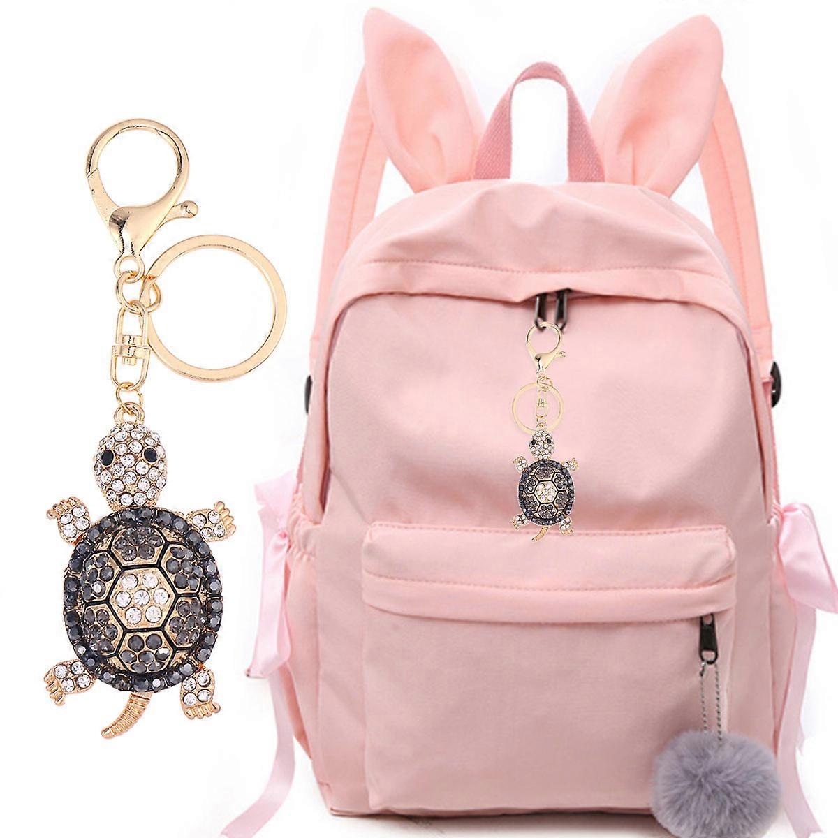 Crystal Keychain Turtle Shape Pendant Keyring for Hanging