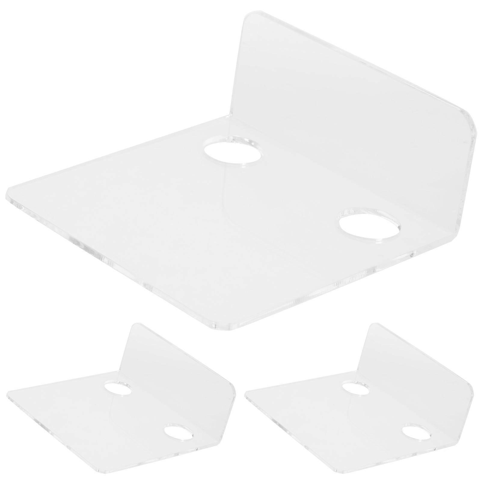 Acrylic Transparent Wall Mount Shelf for Home Use with Hidden Cables Design 3 Pcs