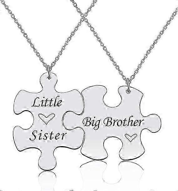 Storebror Lillasyster halsband för pojkar flickor födelsedagspresenter från Matching