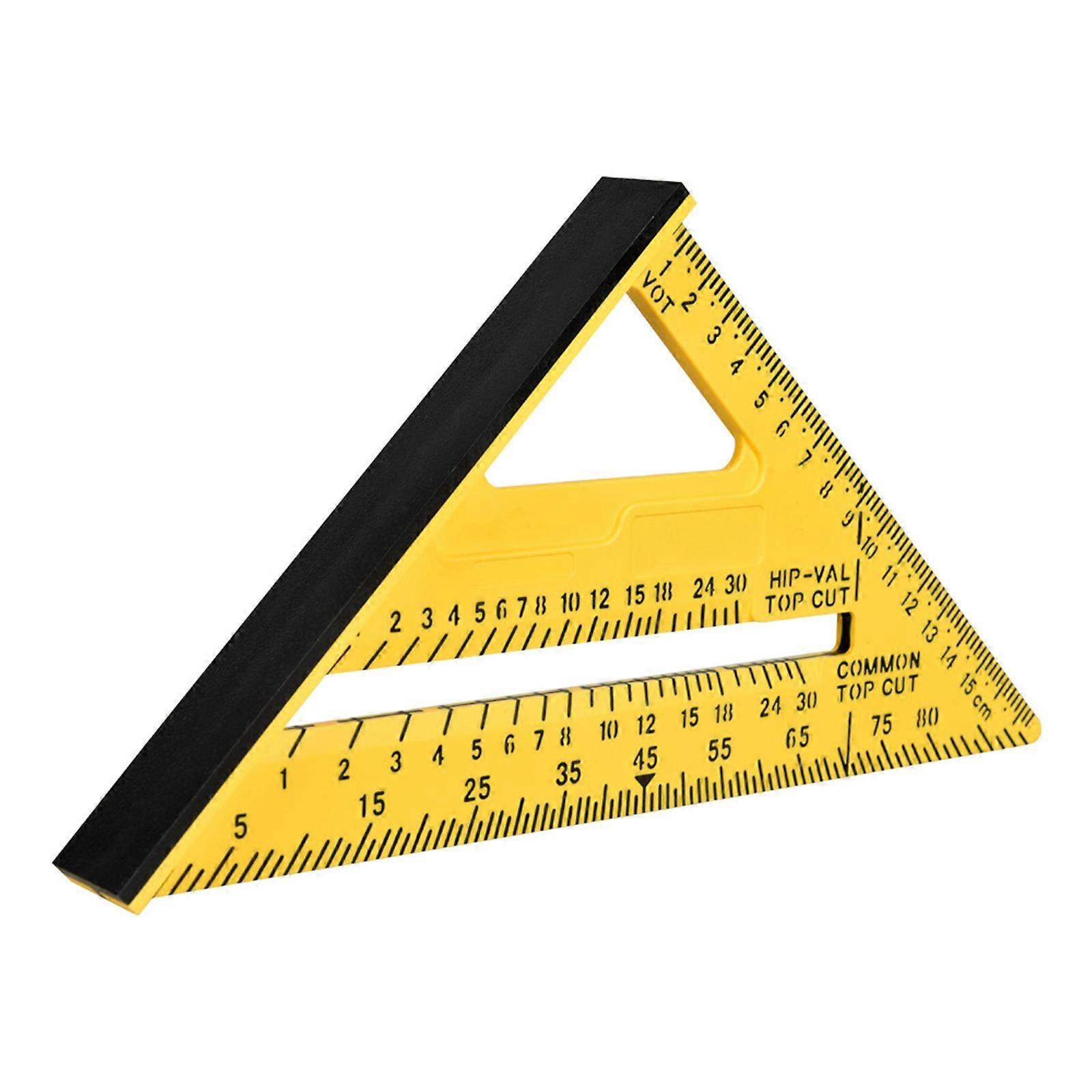 Triangular Ruler Angles Protractor Ruler Layout Tool Woodworking Square for Carpenter Aluminium Measuring Tool Multicolor