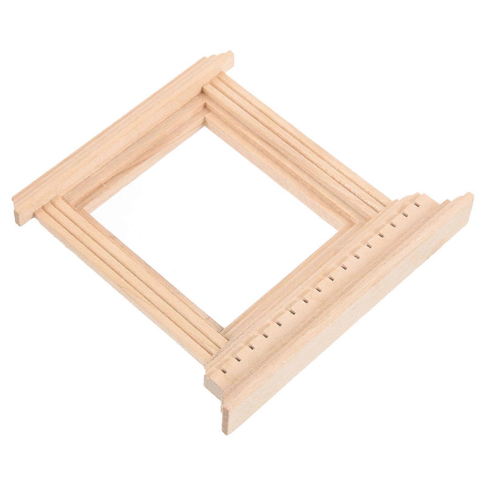 Open Miniature Window Prop For Hobbyists Simple Design Miniature Furniture Beige Color For Photography Prop 1Set