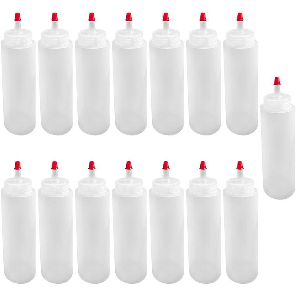 White ABS Squeeze Bottles for Liquids and Sauces Food Grade Safe Lightweight Portable 15 Pieces