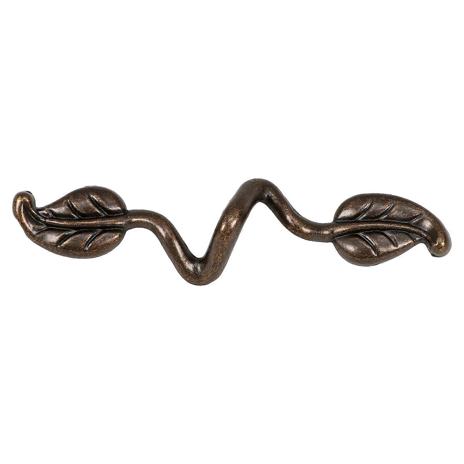 Retro Wardrobe Handle Vintage Dresser Pulls Leafy Shape For Shoe Cabinets 1Set