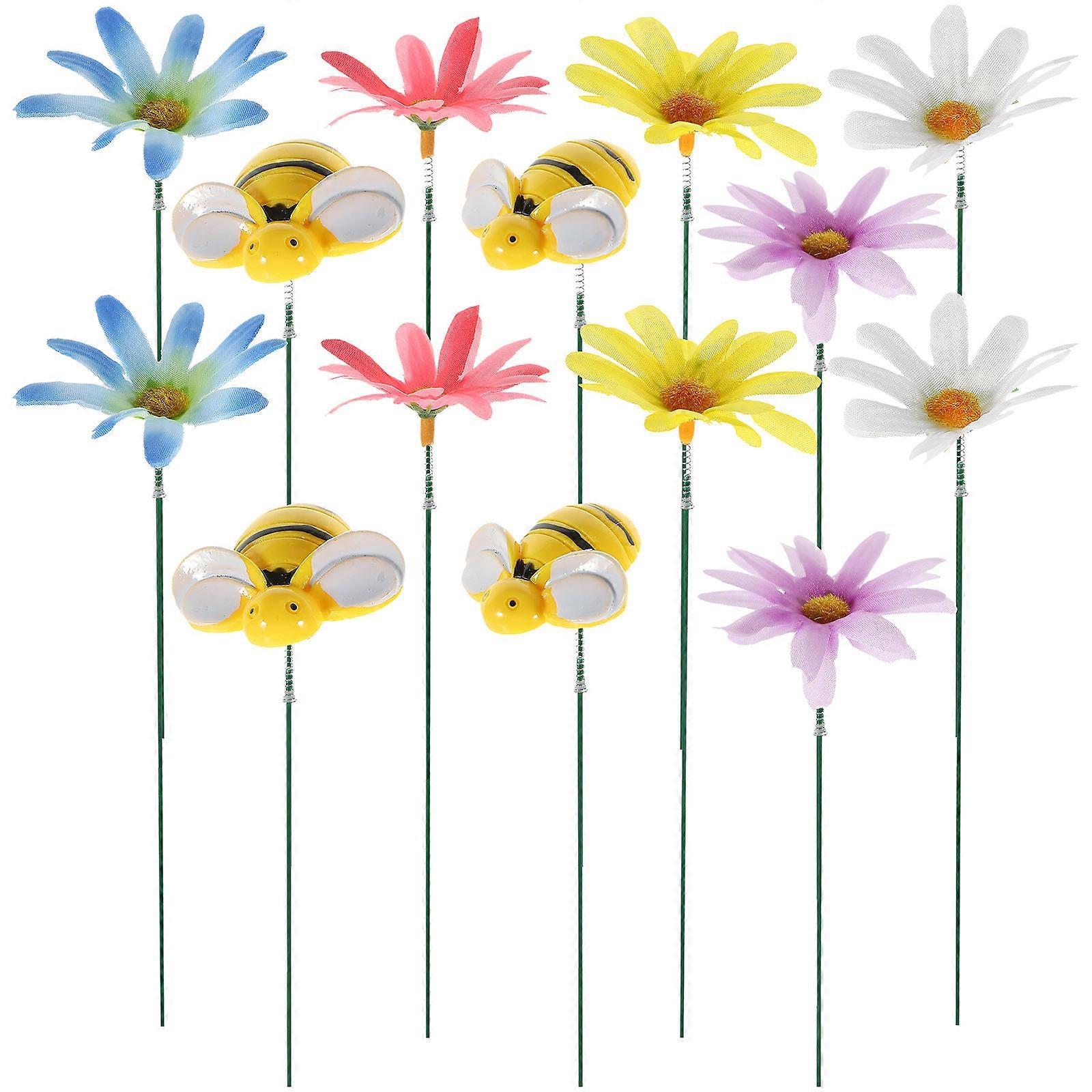 Stake Flower Decorative for Outdoor Yard 1Set
