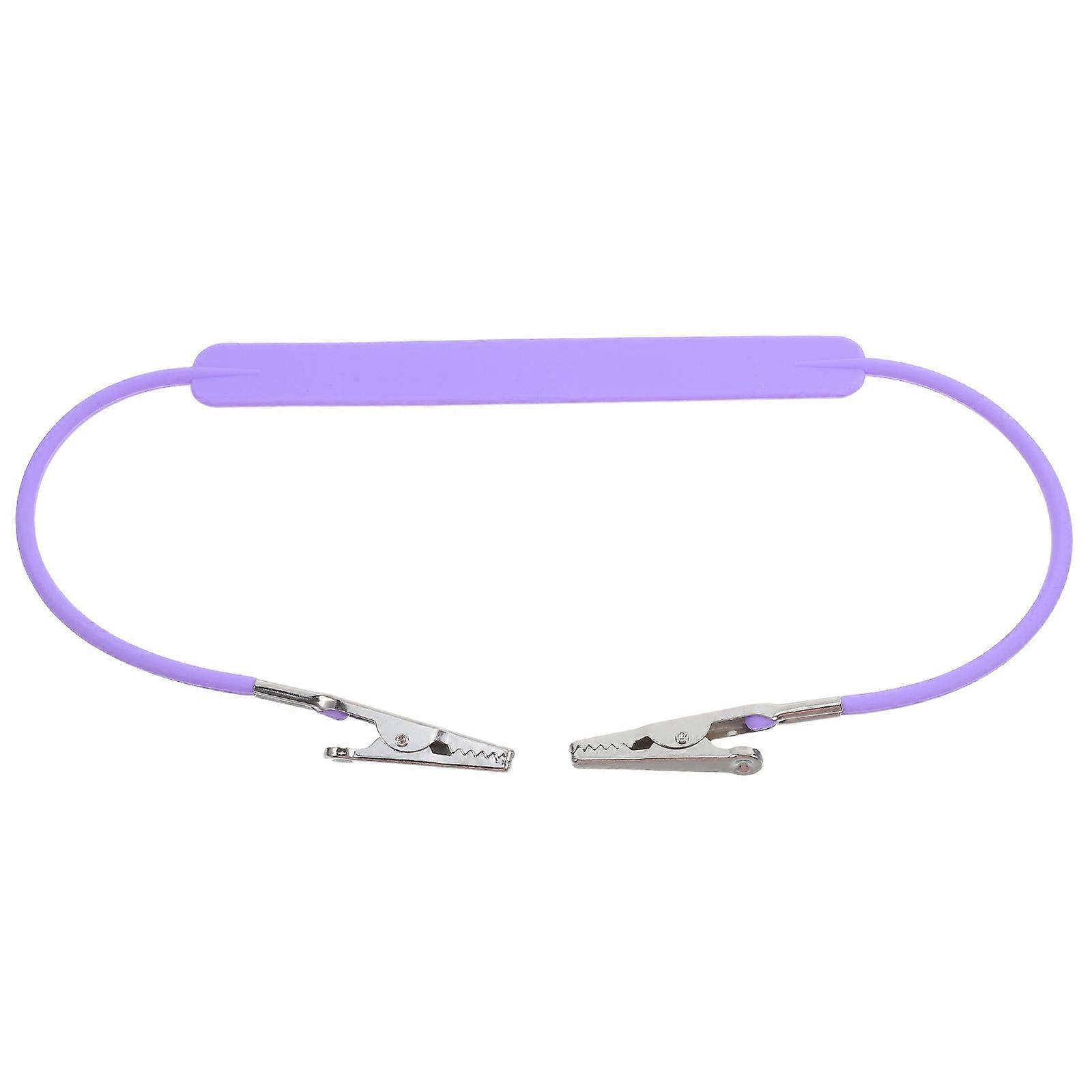 Durable Metal and Silicone Shirt Clips for Women with Soft Grip Violet Color Dual Head Design Efficient for Home Use 1.5 inches