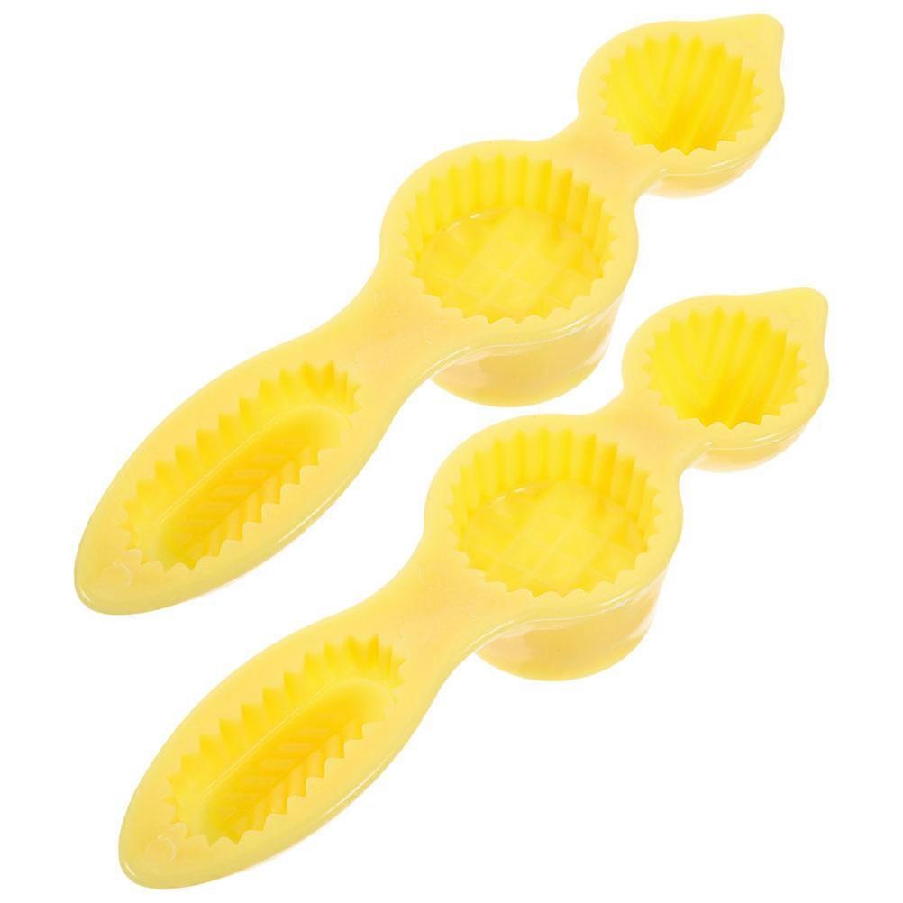 Yellow Reusable Cookie Mold for Kitchen Use Made of ABS Material 2 Pieces