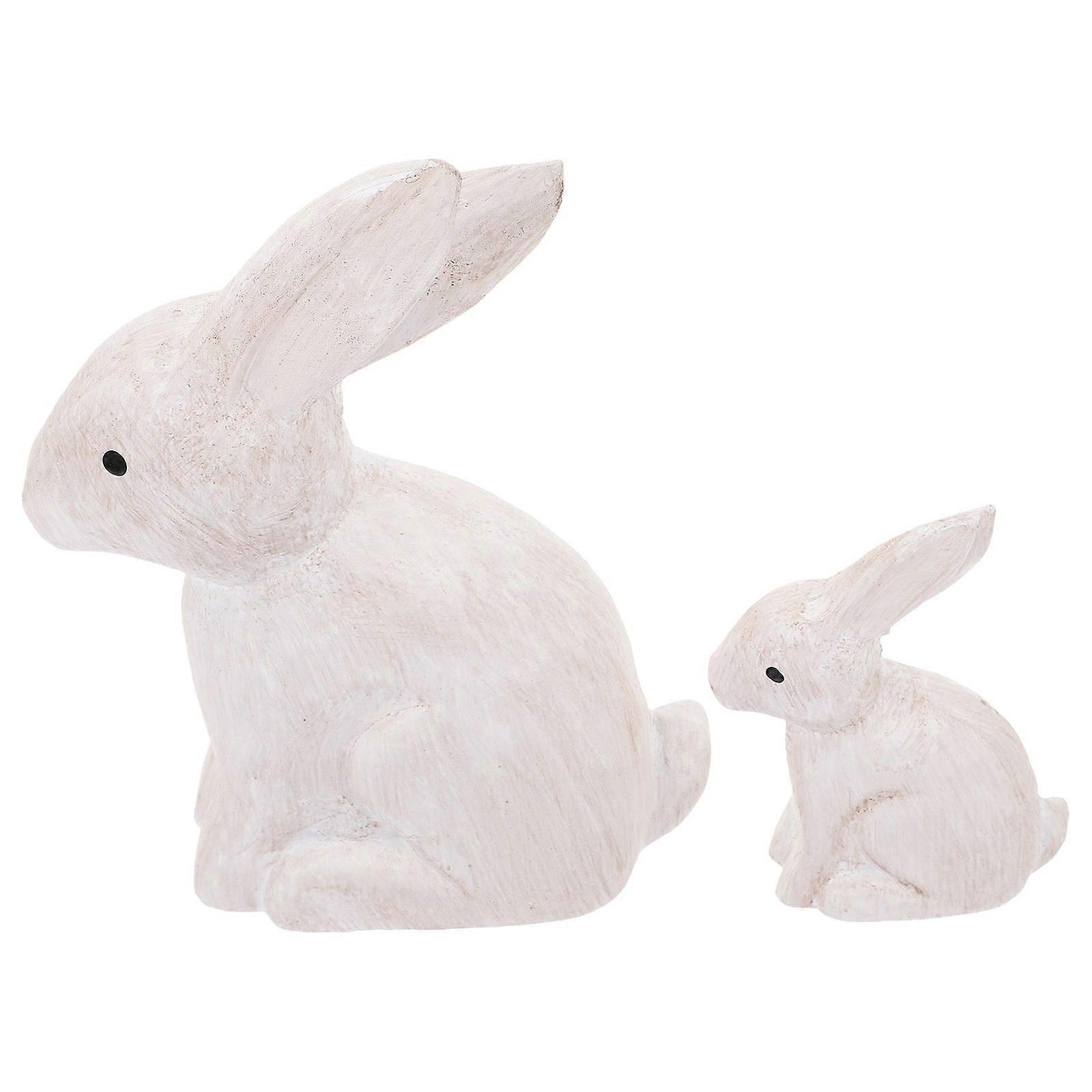 DIY Crafts Wooden Models 2Pcs Rabbit Shape Ideal For Kids In 18.20X12.70X5.00CM Size