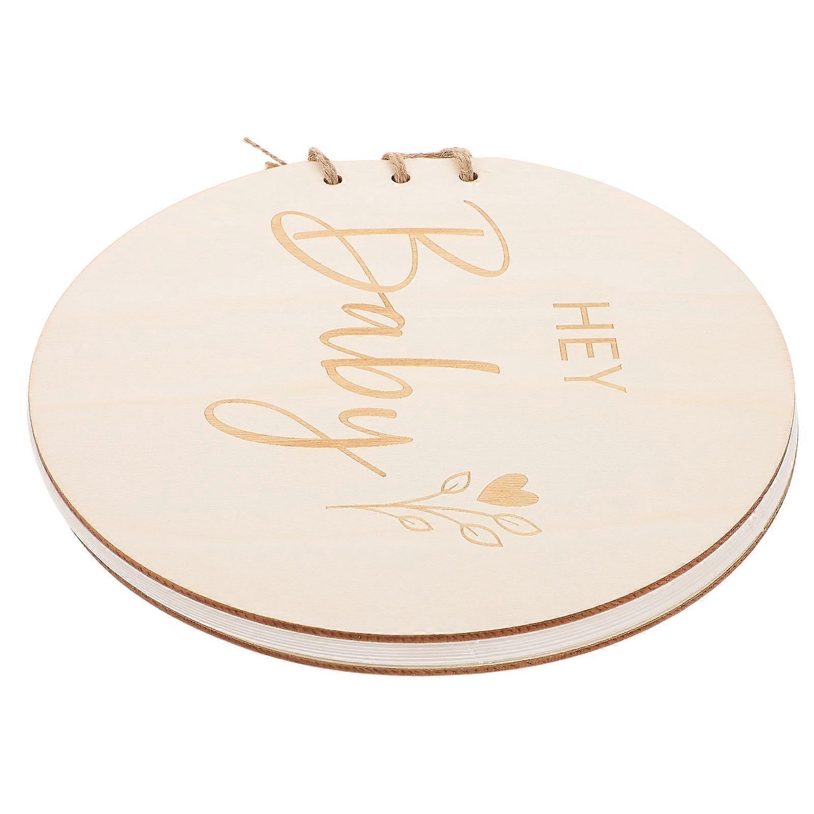 Natural Wood Compact Guest Registry Book for Birthdays, Receptions, and Special Occasions – Rustic Signature Album for Keepsake Memories