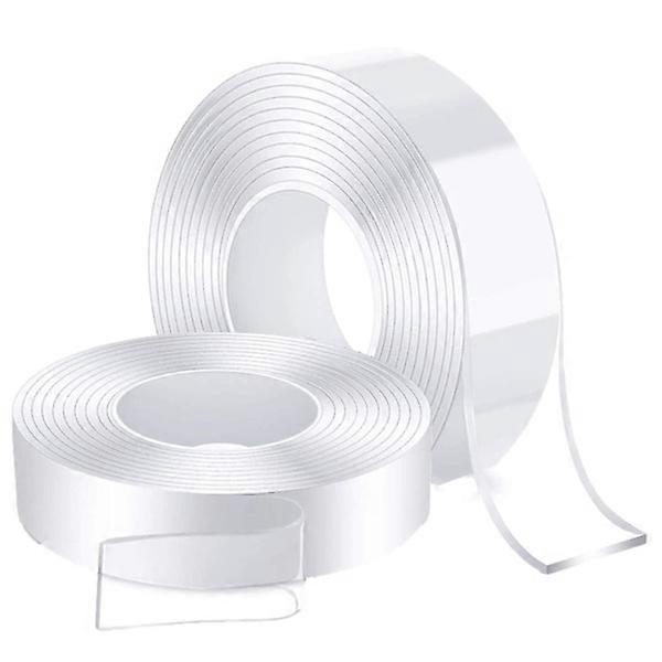 Double Sided Tape, 2 pcs 3m Clear Mounting Tape Strong Double Sided Sticky Tape Clear Adhesive Tape