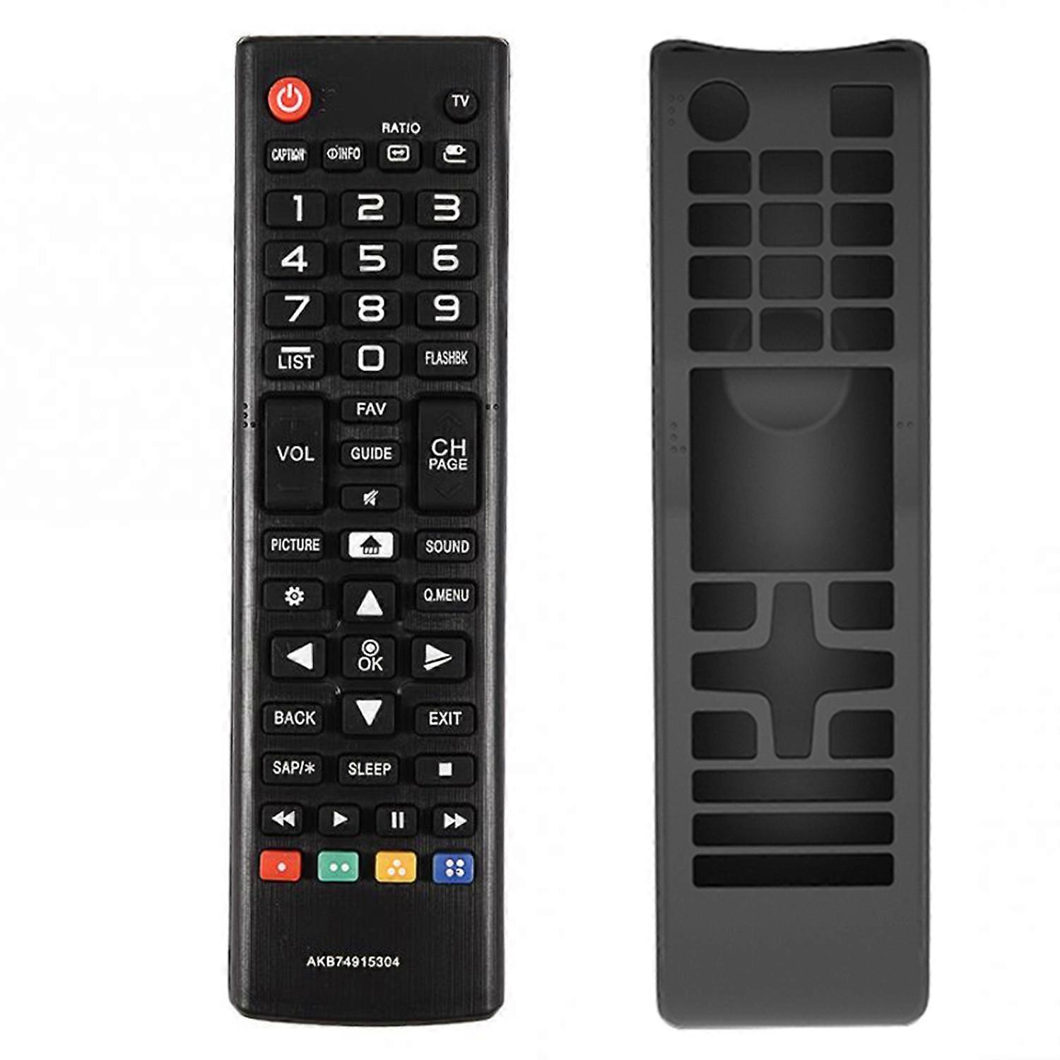 1 Pcs Remote Control Akb74915304 & 1 Pcs Silicone Case Remote Control Protective Cover