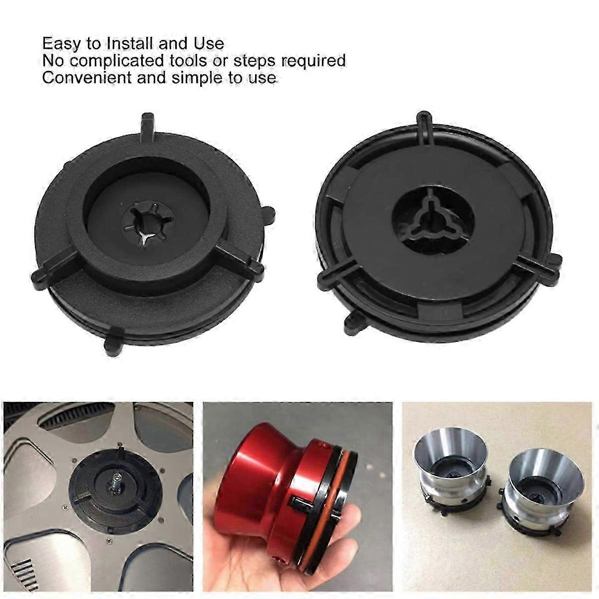 1 Pair of 10-Inch Hub Adapters & Opener for Reel to Reel Tape - Essential Accessory in White for Audio Enthusiasts