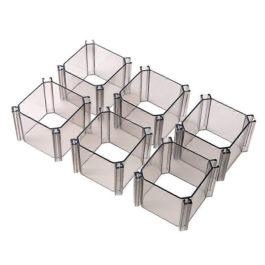Black Plastic Storage Box with Organising Partition Plate for Keeping Underwear Bra Tidy and Moisture Absorbing 6pcs