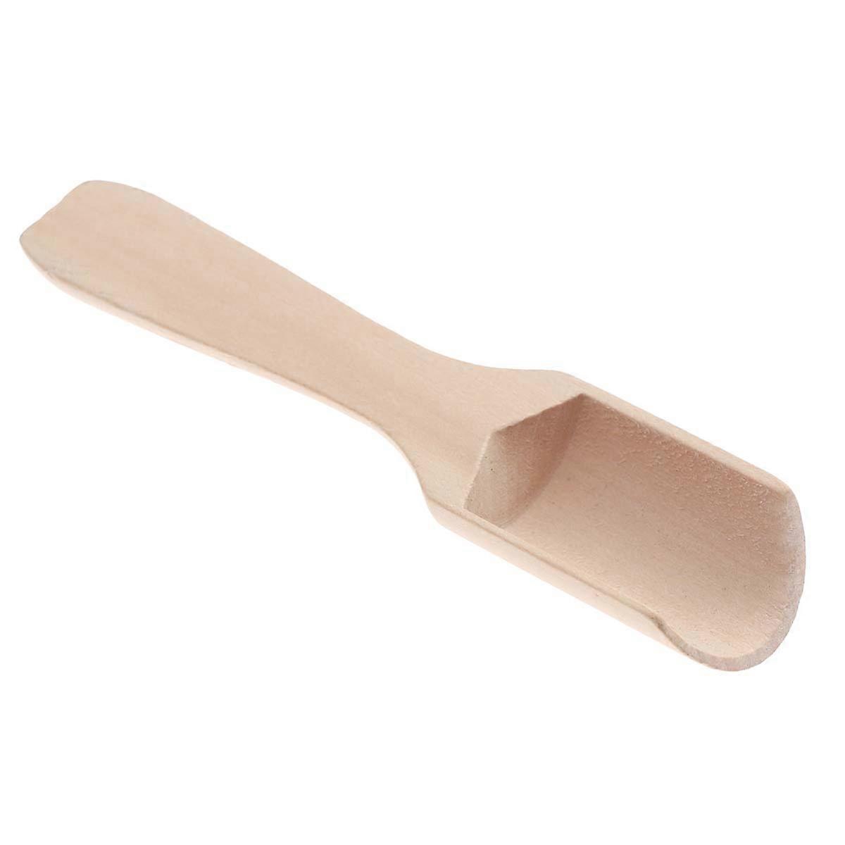 Wooden Coffee Tea Scoops Set of 6 for Kitchen Use Safe Non-Toxic Beige Small 2.8x11cm