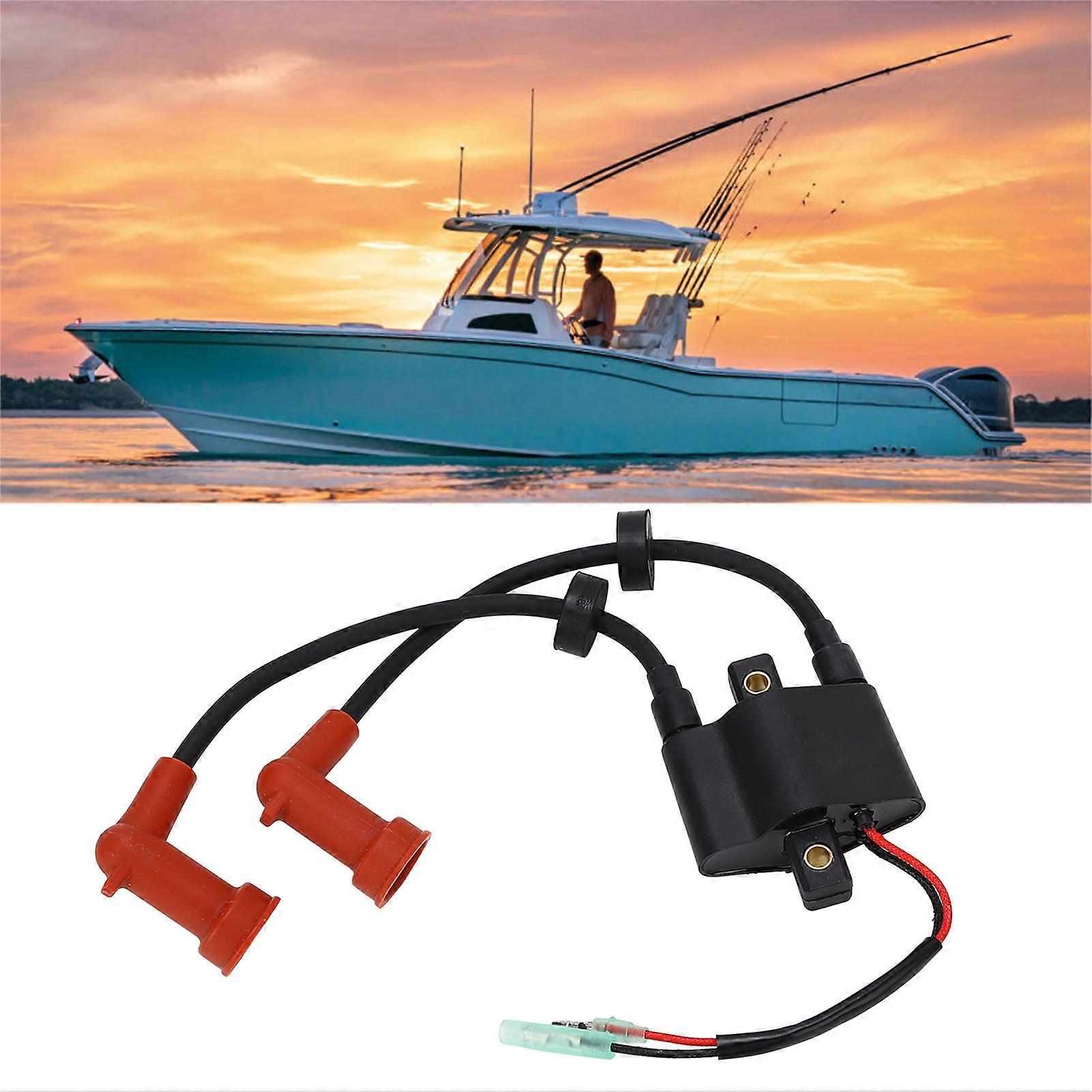 Outboard Ignition Coil Vibration Resistant Sensitive Fit for 9.9D 15D 2‑stroke Outboard Engine 