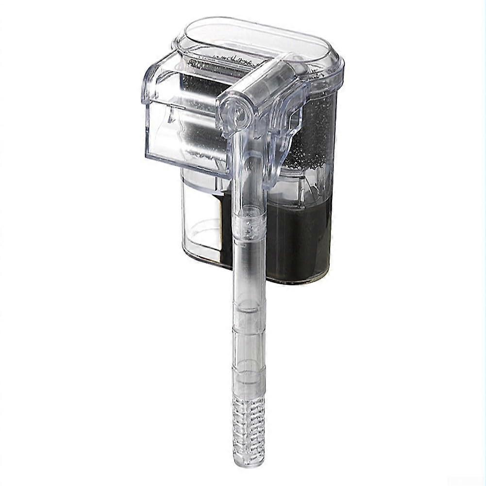 Transparent USB Powered Aquarium Wall Filter with Adjustable Flow Rate, Suitable for Freshwater and Saltwater Tanks
