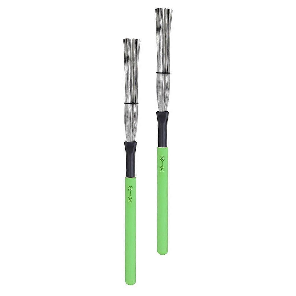 Drum Accessory 2Pcs Steel Drum Wooden Handle Drum Wire For Jazz Drums Drummer Playing Comfortable Grip Production