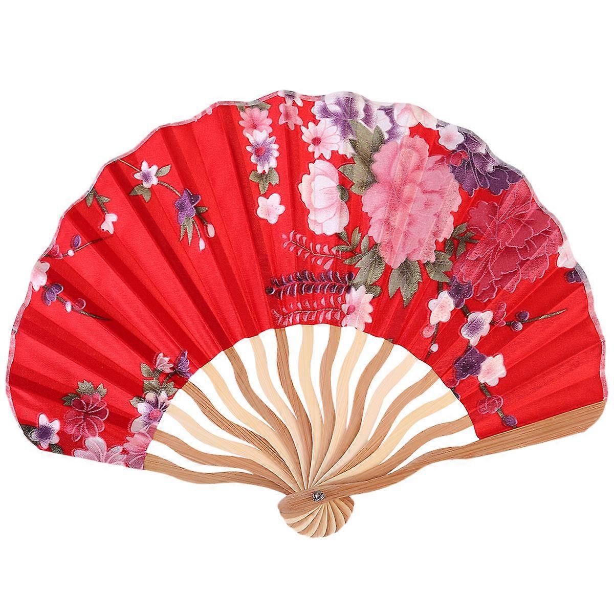 Japanese Style Folding Fan Set of 2 – Durable Hand Fan for Women, Unique Home Decoration & Photo Prop