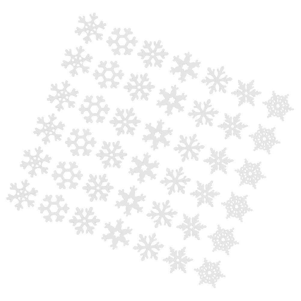 Mini Snowflake Wooden Slices Ornaments For Christmas Decorations 3.50X3.50X0.20CM Rustic DIY Craft 50PCS