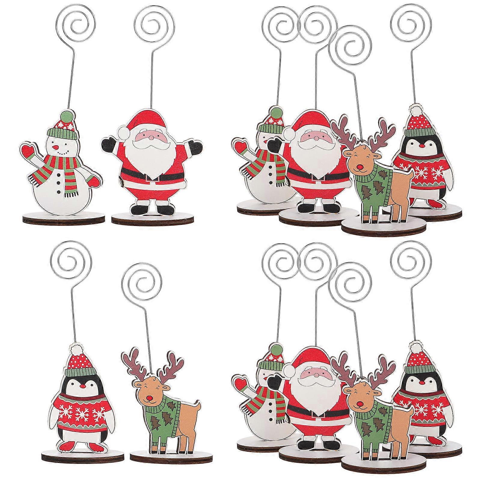12Pcs Christmas Place Card Holders With Spiral Top Design Perfect For Tables At Weddings Engagements And Holiday Festivities