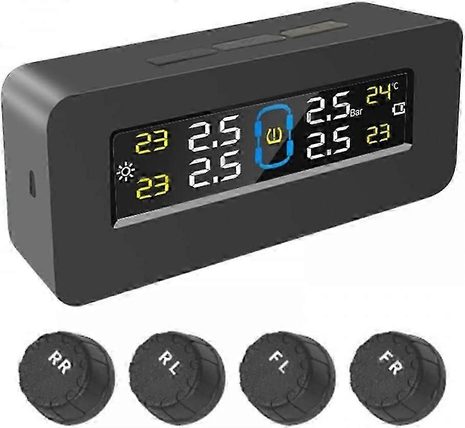Tire Pressure Monitor, Wireless Tyre Pressure Monitoring System With 4 External