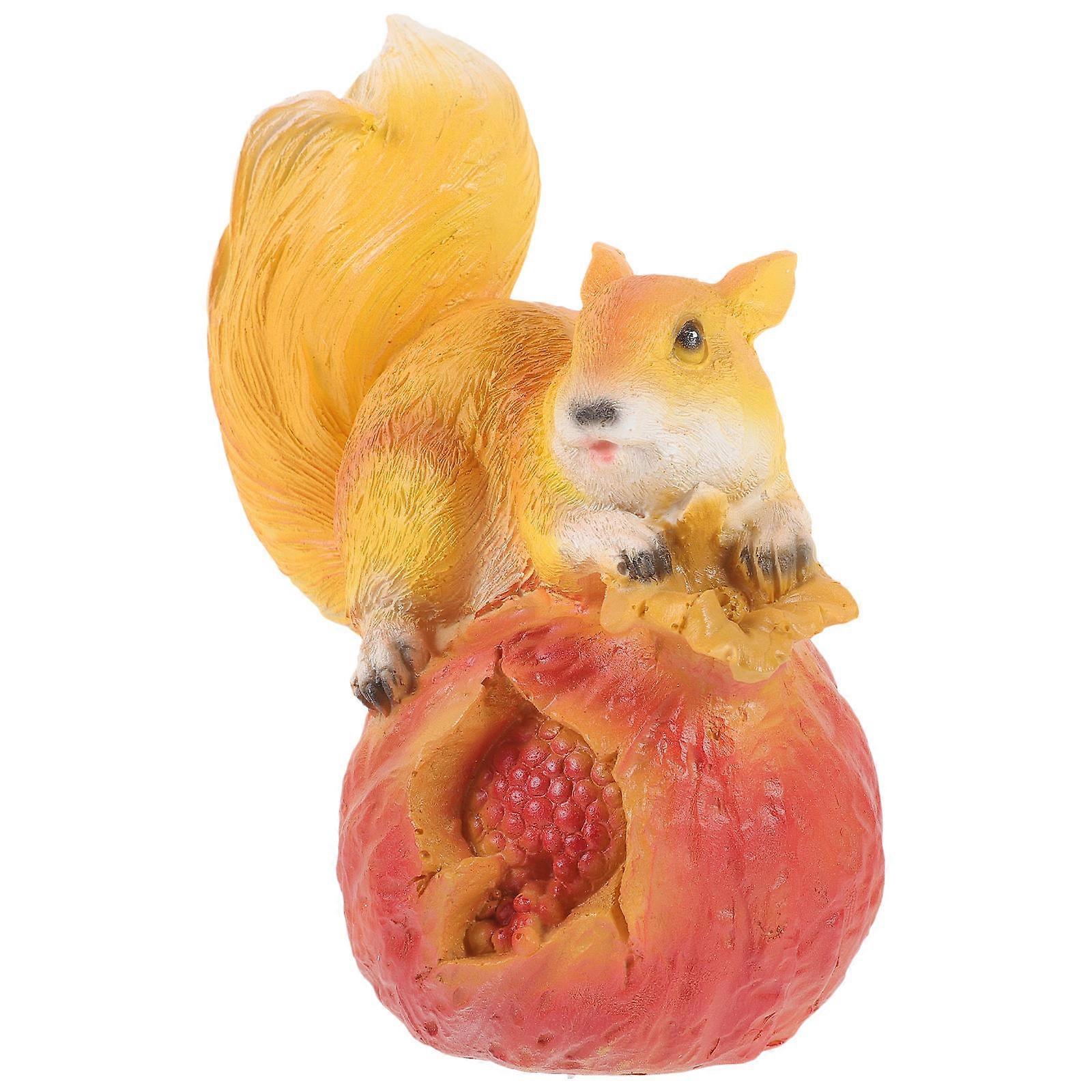 Balcony and Yard Adornment, Quality Resin Squirrel Statue for Festive Use