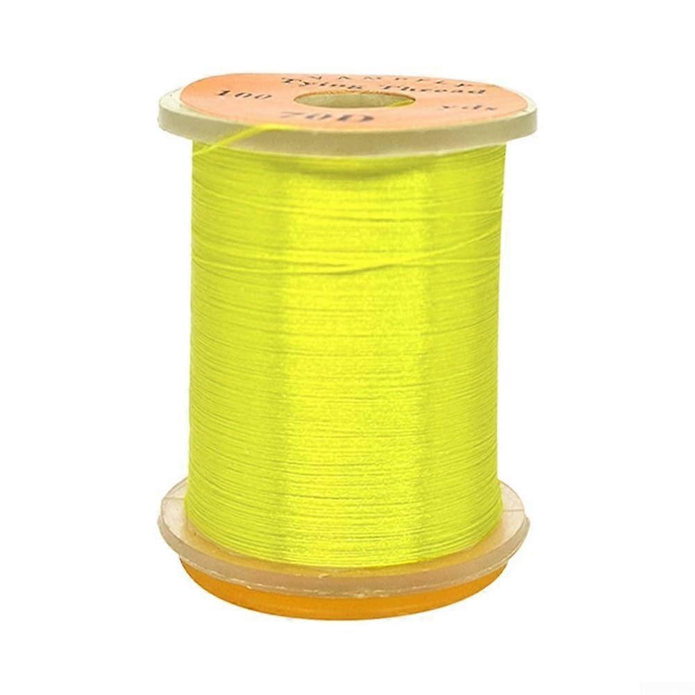 100m for fly tying, 70D nylon, fluorescent material for DIY fishing applications (yellow).