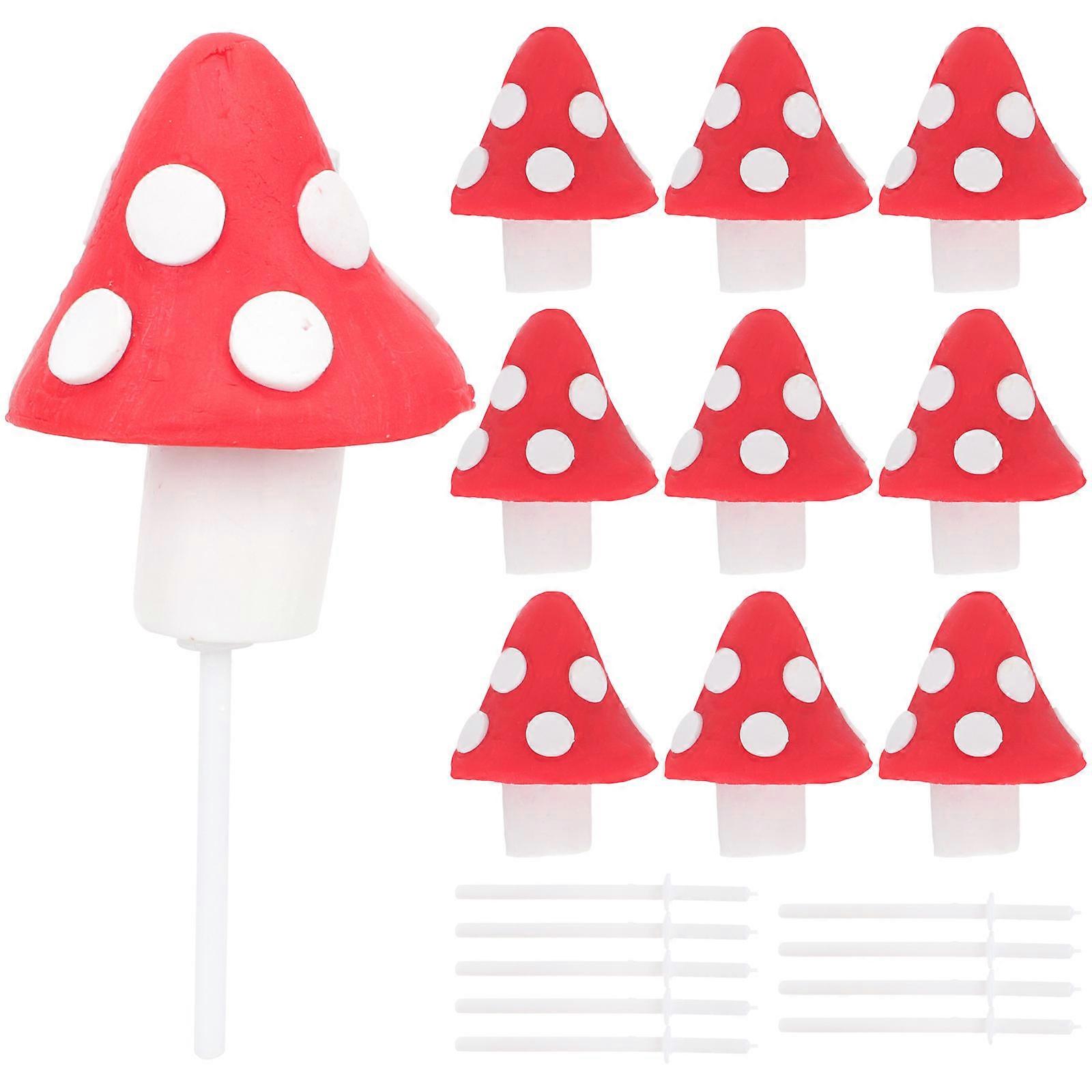Adorable Red Mini Mushrooms for Playing Made of Polymer Clay Dessert Decorations Various Sizes Available