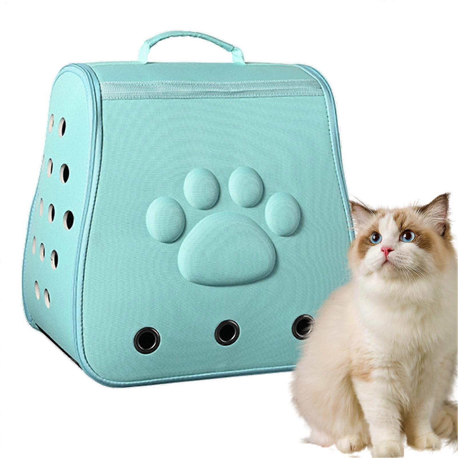 Pet carrier, cat carrier bag Lightweight pet carrier for puppies Soft travel bag for pets Portable foldable travel bag blue
